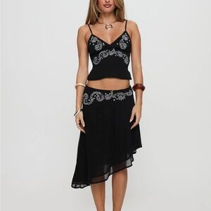 Princess Polly MATCHING SET Pappilion Top & Skirt – Black